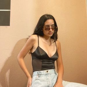 Parade Midnight Shine Bodysuit in Glow Satin